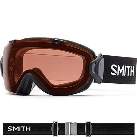 Smith Optics I/OS Women's Interchangable Series Ski Snowmobile Goggles Eyewear - Black/Polarized Rose Copper /