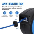 thumbnail image 2 of Kselythan 3/8 in x 50 Ft Hybrid Hose Air Compressor Hose Reel Retractable Air Hose Reel With Time-Tested Automatic Lock,Strong and Tangle-Free Retraction,Flexible Hose,and 5 Ft Extension, 2 of 6