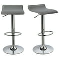 thumbnail image 5 of Duhome Faux Leather Bar Stools Set of 2, Adjustable Barstools with Low Back, Modern Bar Chairs Gray, 5 of 8