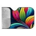 thumbnail image 4 of Awypu Plant Tropical Leaves and Monstera with Abstract Color Scheme Hawaiian Floral Elements UV Front Window Sun Shade for Car 51.18*27.59 in, 4 of 7