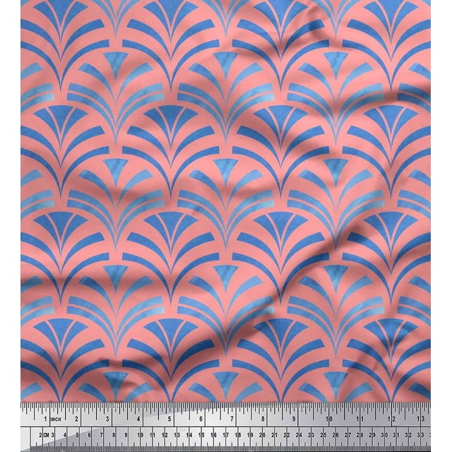 Soimoi Velvet Fabric Scales Geometric Fabric Prints By Yard 58 Inch Wide