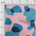 thumbnail image 2 of oneOone Georgette Viscose Medium Blue Fabric Abstract Organic Shape Craft Projects Decor Fabric Printed By The Yard 42 Inch Wide, 2 of 4