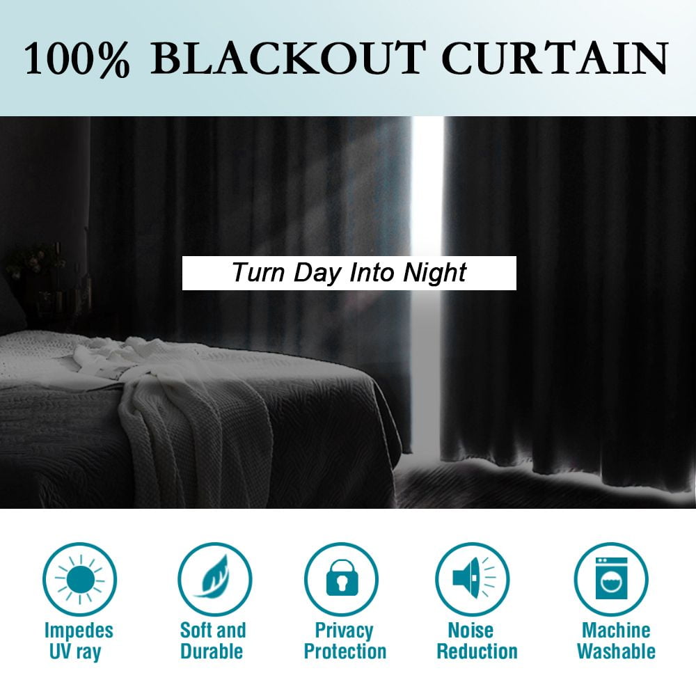 PrimeBeau Premium Thermal Insulated Blackout Drapes, Light Blocking, 52 x 84-Inch, Sage, 2 Panels