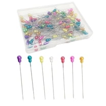 TUWAFE 100x Sewing Pins for Fabric,Sewing Marker Quilting Pins 56mm Colorful Pearl Head Straight Pins for Dressmaker Craft DIY