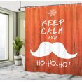 thumbnail image 4 of Ambesonne New Year Shower Curtain, Keep Calm Humor Words, 69"Wx75"L, Vermilion White, 4 of 4