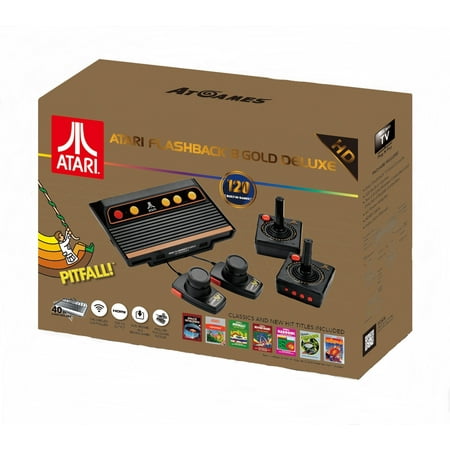 AtGames Atari Flashback 8 Gold Deluxe with 120 Games - Includes 2 Controllers and 2 Paddles