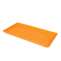 SUNPACK 10” x 20” Heavy Duty Mesh Plastic Seed Starting Tray, Orange, 1" - Ensures Water Drainage and Aeration, Perfect for Greenhouses or Indoor Gardening