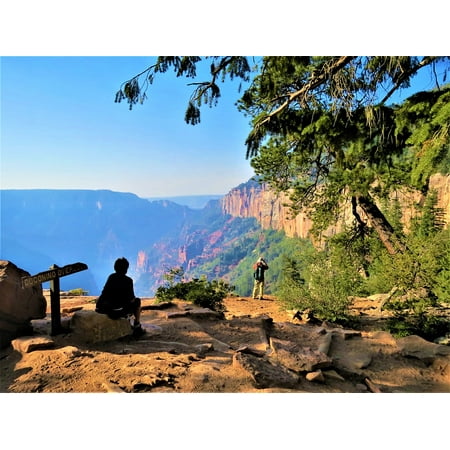 Canvas Print Landscape North Rim Grand Canyon Scenic Hiking Stretched Canvas 10 x