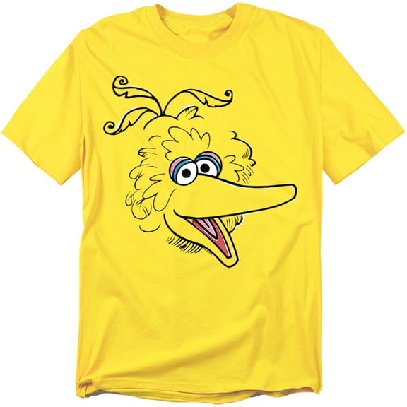 Sesame Street T-Shirt Big Bird Retro Sketch Face Unisex Graphic Tee for Men & Women
