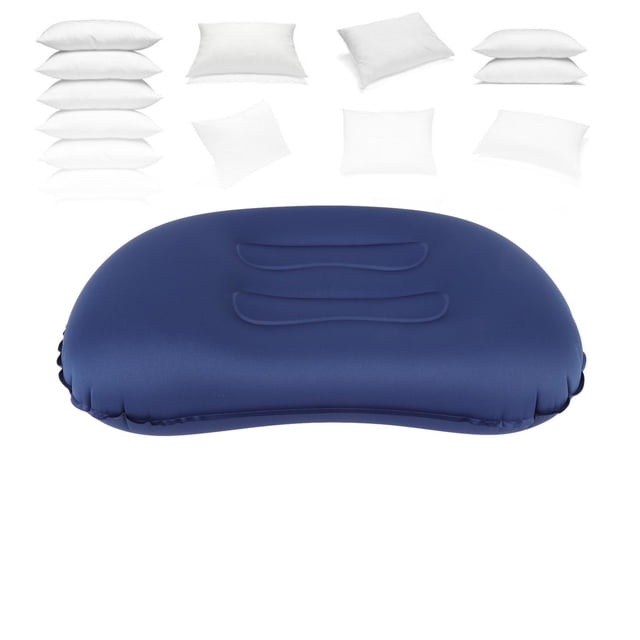 Ultralight Inflatable Camping Travel Pillow, Ultralight Inflating Pillows Lightweight Camping Pillow Portable Backpacking Pillow for Neck Lumbar Support Hiking Sleeping Camping