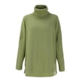 thumbnail image 4 of IMENGL Chandails Col Roulé Manches Chauve-Souris, Vert m, Taille m-2TG, 4 of 8
