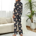thumbnail image 3 of Top-kevin Women Long Sleeve Pajama Set Comfy Pjs Sets Hot Chocolate Mugs 2 Piece Lounge Set, 3 of 12