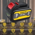 thumbnail image 2 of 20V/60V MAX Lithium-Ion Battery Pack - DCB606, 9Ah (9000mAh) with LED Charge Indicator, Rechargeable for Cordless Tools, Compatible with DCB609, 2 of 7