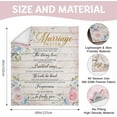 thumbnail image 5 of Wedding Gifts for Couples, Wedding, Bride to Be Gifts, Bridal Shower Gifts for Bride, Best Bride Gifts for Wedding Day, Newlywed Gifts for Couples, Marriage Prayer Blanket, 5 of 6