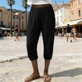 thumbnail image 6 of Casual Capri Pants for Women Summer Lightweight Drawstring Elastic Waist Pants with Pockets by Yigetop Black L, 6 of 7