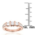 thumbnail image 3 of Ladies Princess and Baguette Diamond 14k Wedding Engagement Band (Rose Gold Size 8.5), 3 of 3