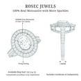 thumbnail image 5 of Rosec Jewels Certified Moissanite Oval Engagement Ring 1 Ct - 6X8 mm - Double Halo Statement Ring - D-VS1 Grade, 18K Yellow Gold, US 6.00, 5 of 9