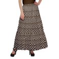 thumbnail image 1 of Moomaya Jupe Longue Imprimée pour Femmes Style Portefeuille Grande Taille Jupe Maxi à 3 Niveaux, 1 of 6