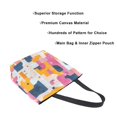 thumbnail image 3 of FORMRS Womens Canvas Tote Bag with Zipper Inner Pocket Shoulder Handbag, Art Geometric, 3 of 7