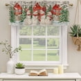thumbnail image 2 of Grey Snowman Christmas Curtain Valances for Windows, Kitchen Valance Window Treatments Panel 2 Pack, Farmhouse Tree Xmas Rod Pocket Short Curtains for Bathroom Bedroom 42 x 12 Inch, 2 of 8