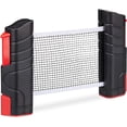 thumbnail image 1 of Table Tennis Net, Ping Pong, Extendable, 180 cm Wide, Clamps Up to 5 cm Thick, Black/Red., 1 of 4