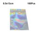 thumbnail image 4 of Ounissouiy Paquete de papel de aluminio de 100 Uds., bolsa hermética con cierre hermético, bolsas, contenedor para envolver Almacenamiento y organización del hogar Brillante 8.5 x 13 cm, 4 of 6