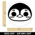 thumbnail image 2 of Charming Kawaii Chibi Penguin Face Blushing Cheeks Self-Inking Rubber Stamp Ink Stamper - Black Ink - Medium 1 Inch, 2 of 7
