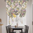 thumbnail image 3 of Dark Sage Green Botanical Balloon Curtains for Bedroom/Front Door/Bathroom, Spring Floral Summer Botanical Retro Tie Up Curtains 63 Inch Length Kitchen Curtains Shades for Windows 46"x63", 3 of 8