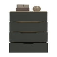 thumbnail image 3 of CoSoTower 4-Drawer Dresser Black Wengue And Light Oak, 3 of 7