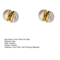 thumbnail image 7 of Hyasfey 1 Pair Ear Clips Elegant Non Piercing Magnetic Gold-plated Without Ear Hole Dress Up Gifts Women Faux Pearl Clip Earrings Charm Jewelry Fashion Accessory, 7 of 7