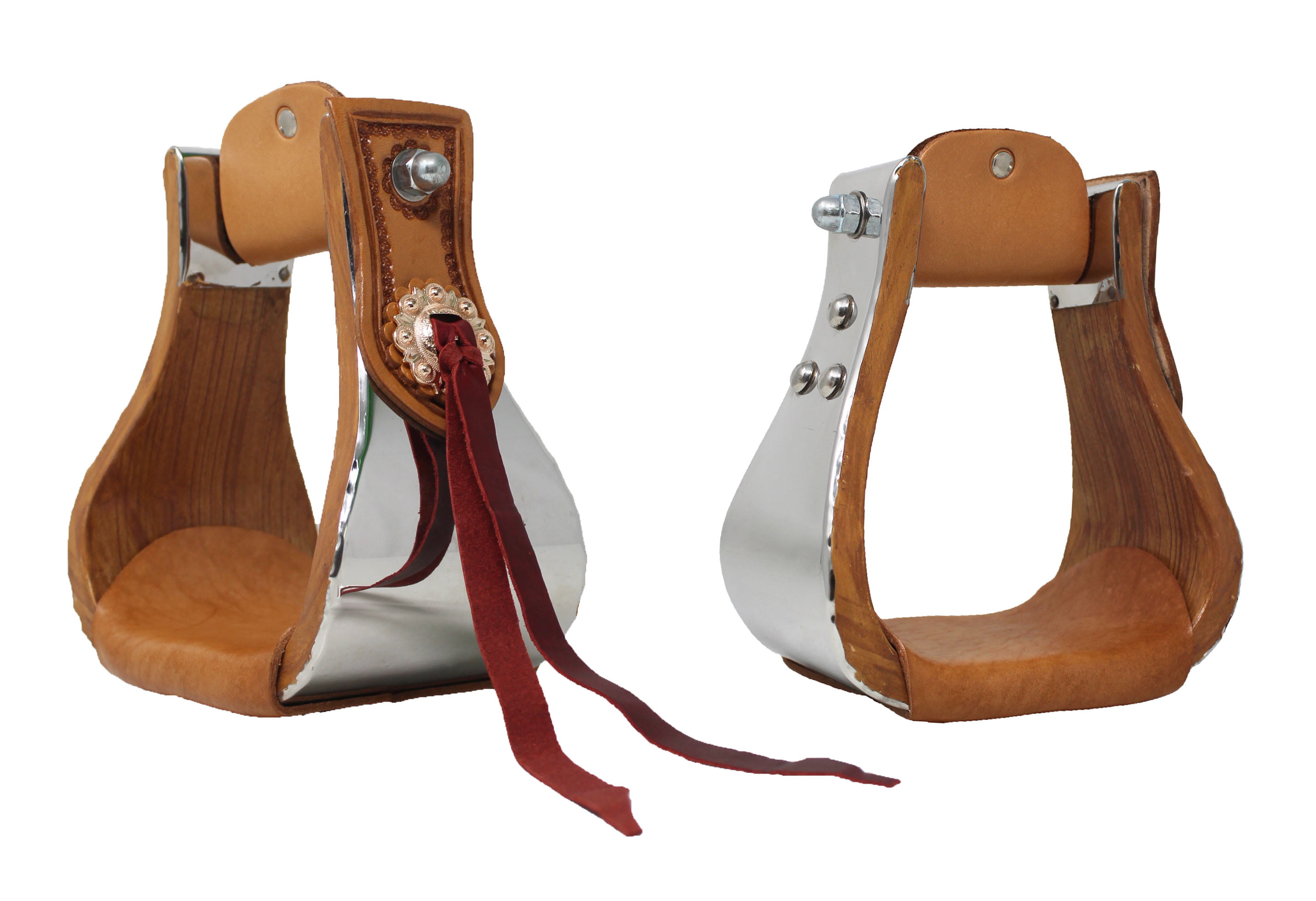 Details about   Horse Saddle Western SS Covered Wooden BELL STIRRUPS 3" Tread 51124 
