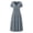 Gray, variant on Josdec Women's Casual Solid Color Cotton Dress V-Neck Eyelet Cutwork Short Sleeve Tiered Midi Dress for Daily Wear in Spring Summer S-3XL