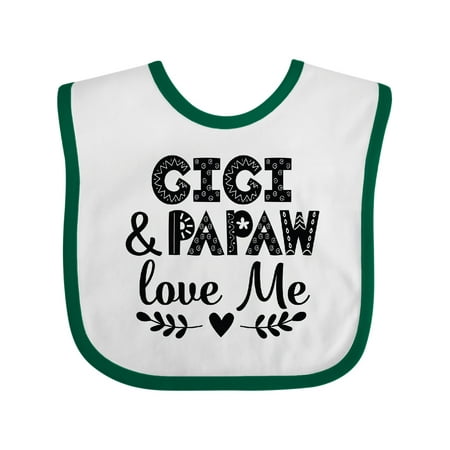 

Inktastic Gigi and Papaw Love Me Gift Baby Boy or Baby Girl Bib