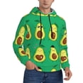 thumbnail image 2 of Uemuo Cartoon Fruit 1 Pattern Men's Hoodie - Casual Pullover Hoodie with Kangaroo Pocket, Stylish Hooded Sweatshirt for Everyday Wear-3X-Large, 2 of 7