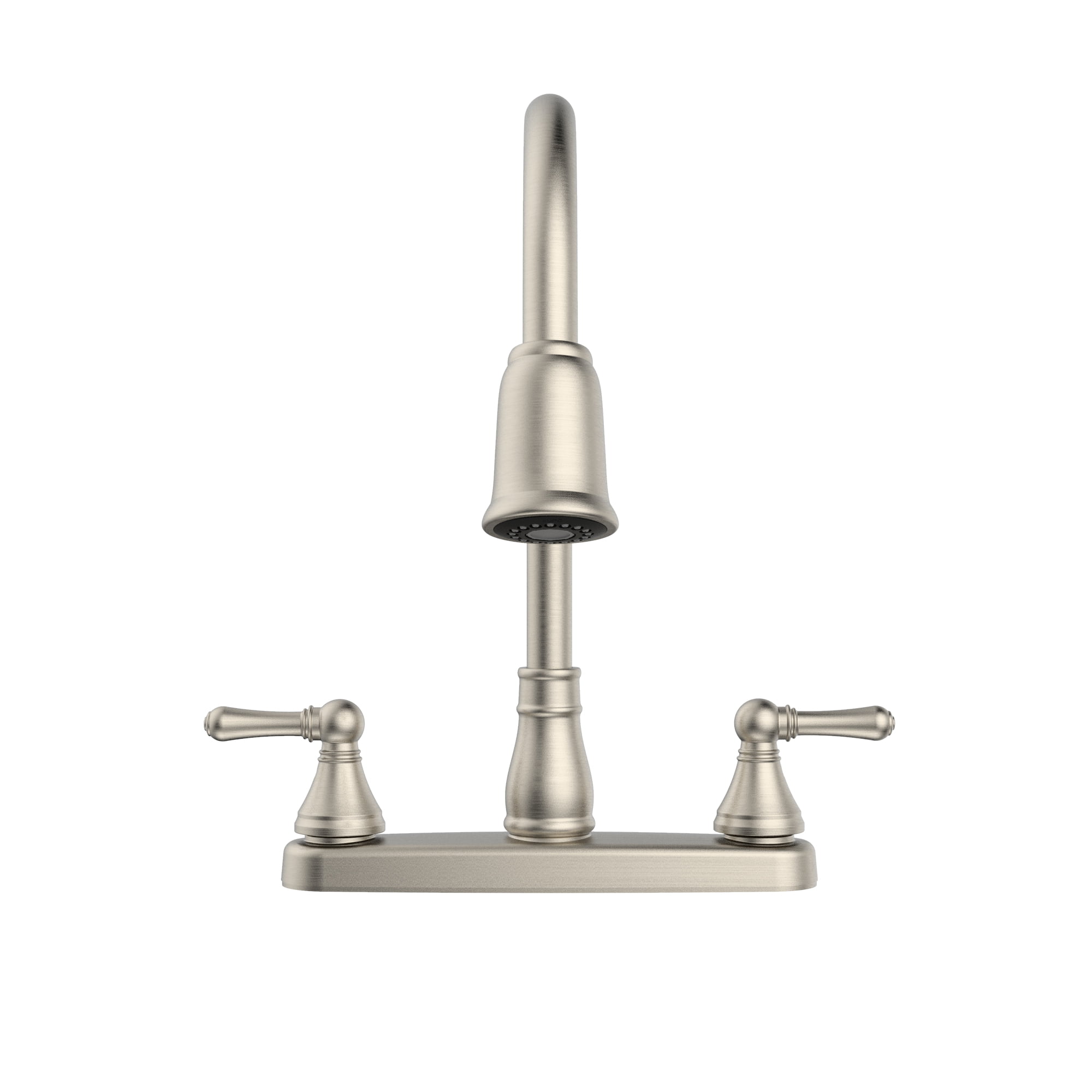 Belanger Non-Metallic 2-Handle Centerset Pull-Down Kitchen Faucet with 59" Hose, Brushed Nickel