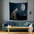 thumbnail image 3 of Tapiz de lobo lunar, manta para colgar en la pared, colcha, tela de fondo, esterillas de Yoga Tmvgtek Para estrenar, 3 of 7