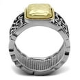 thumbnail image 2 of Anillo Color Oro Para Hombres de Acero Inoxidable Piedra de Oro, 2 of 5