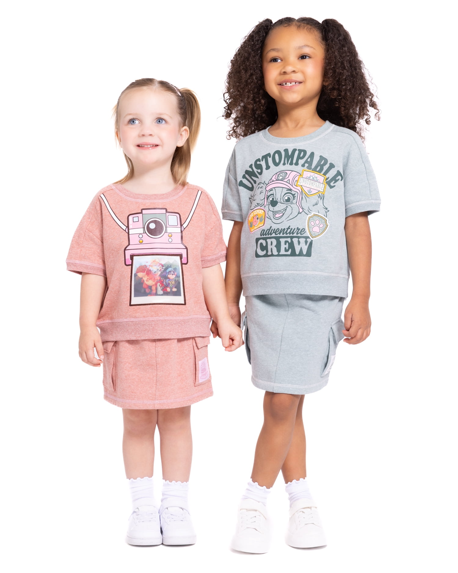 Paw Patrol Movie Toddler Girls’ Graphic Top and Cargo Skirt Set, 2-Piece, Sizes 12M-5T