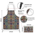 thumbnail image 3 of Brown Traditional Tile Pattern Apron-Garden Aprons for Women with Pockets-Cotton Linen Waterproof Kitchen Cooking Gardening Aprons Adjustable for Kitchen,Cooking,BBQ and Salon 33x27 Inch, 3 of 7