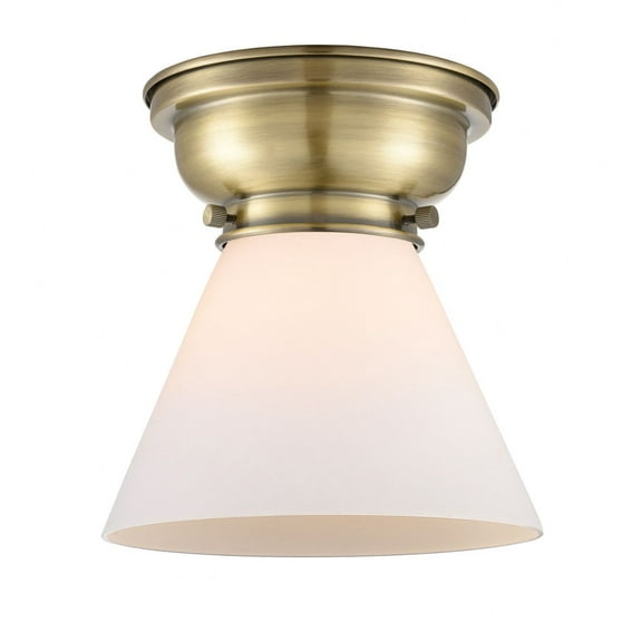 Innovations 623-1F-AB-G41 Large Cone 1 Light 8 inch Flush Mount, Antique Brass