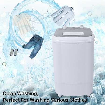 Portable Washer 10lb Elution Integrated Semi-automatic Gray Cover Washing Machine Mother's Day for Home Kitchen Apartment Dorm