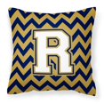 thumbnail image 1 of Almohada decorativa de tela dorada Caroline's Treasures CJ1057-RPW1414 Chevron azul marino 14' H x 14' W multicolor, 1 of 1