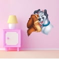 thumbnail image 2 of Children Cute Animal Wall Decal Decoration Cute Lady Tramp Kids Movie Cartoon Dog Characters Lasts Years and Easily Removable - Size: 20 In(W) x 20 In(H), 2 of 4