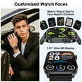 thumbnail image 4 of Mingdaln Men's Smartwatch, 1.91-inch HD Curved Screen Fitness Tracking Watch with Wireless Calling/Message Alerts/IP68 Water Resistant fits for Android and iPhone Devices (Black), 4 of 8