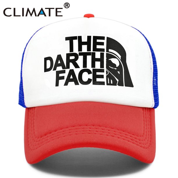 CLIMATE Darth Trucker Cap Star Cap Men Funny Face Hat Baseball Cap Cool Summer Mesh Net Cap Hat for MenAdult 55to58cm Head Gao Jinjia LED