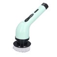 thumbnail image 5 of Electric Handheld Brush Adjustable Extension Handle Powerful Highly Efficient Labor Saving Electric Spin Scrubber for Bathroom Kitchen 6 Heads Green, 5 of 5
