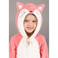 thumbnail image 2 of Girl's Toddler Pink Fox Onesie Costume, 2 of 5