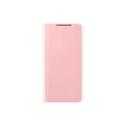 thumbnail image 1 of Funda LED tipo cartera para Samsung Galaxy S21+, versión estadounidense, rosa, 1 of 4