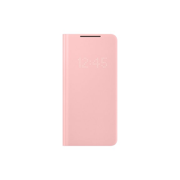 Funda LED tipo cartera para Samsung Galaxy S21+, versión estadounidense, rosa