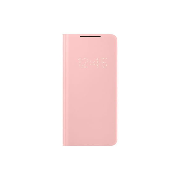Funda LED tipo cartera para Samsung Galaxy S21+, versión estadounidense, rosa